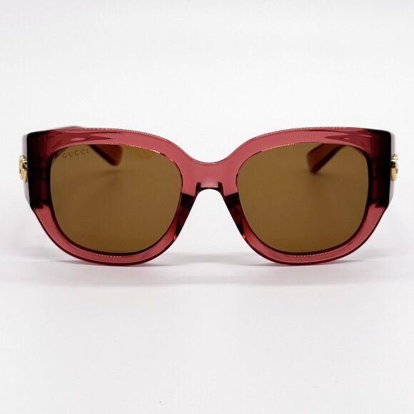 NEW GUCCI SUNGLASSES WOMEN RED ROUND GUCCI GG1599SA 003 - Picture 6 of 11